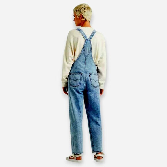 Levi's Full-Length Denim Overalls, Midwash, Size S - Picture 4 of 16